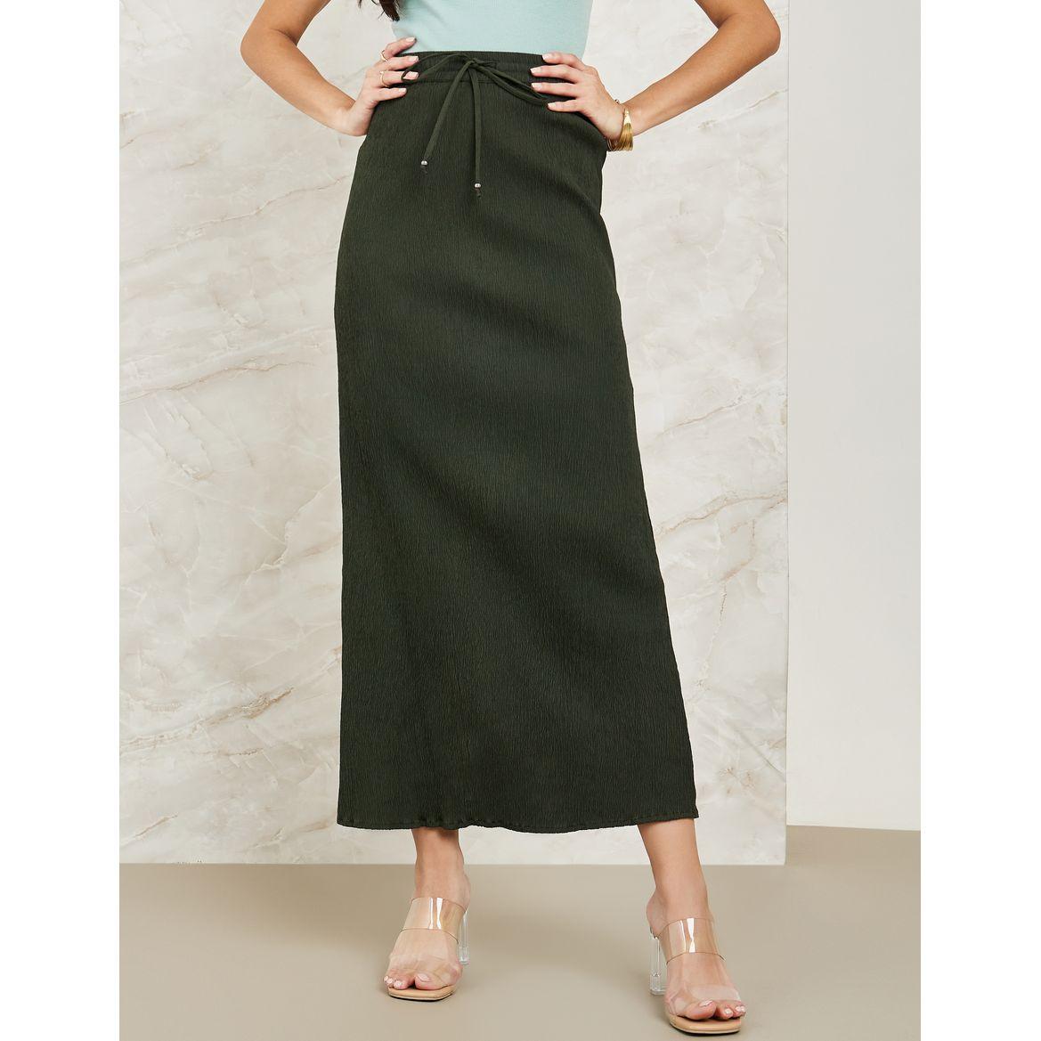 Styli Crinkled Maxi Skirt with Drawstring-women-clothing-bottoms-skirts-image-1
