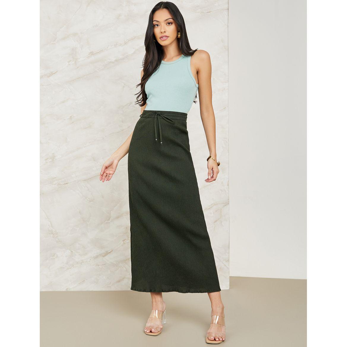 Styli Crinkled Maxi Skirt with Drawstring-women-clothing-bottoms-skirts-image-2