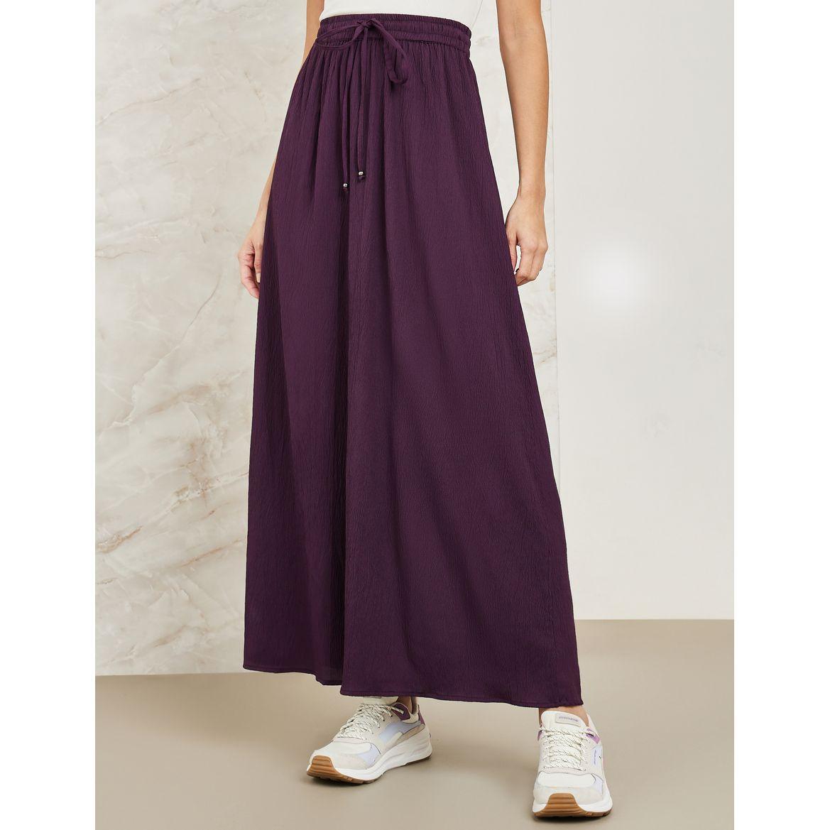 Styli Crinkled Maxi Skirt with Drawstring-women-clothing-bottoms-skirts-image-1