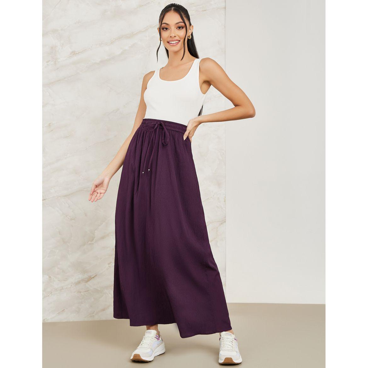Styli Crinkled Maxi Skirt with Drawstring-women-clothing-bottoms-skirts-image-2