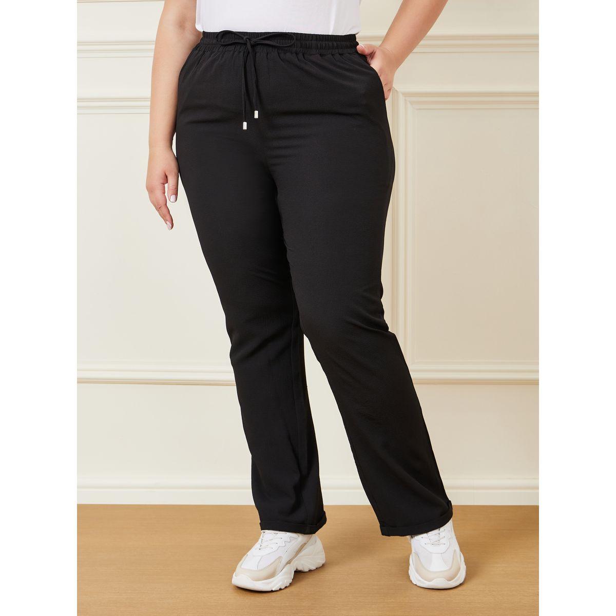 Styli Plus Tapered Ankle Pants with Drawstring Closure-women-clothing-bottoms-trousers-image-1