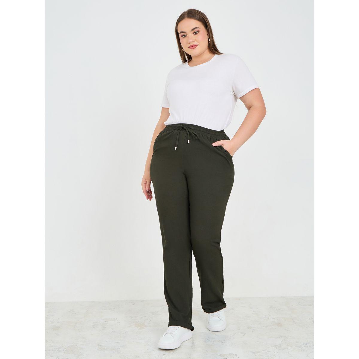 بنطال بمقاس كبير مع اربطة خصر-women-clothing-bottoms-trousers-image-1