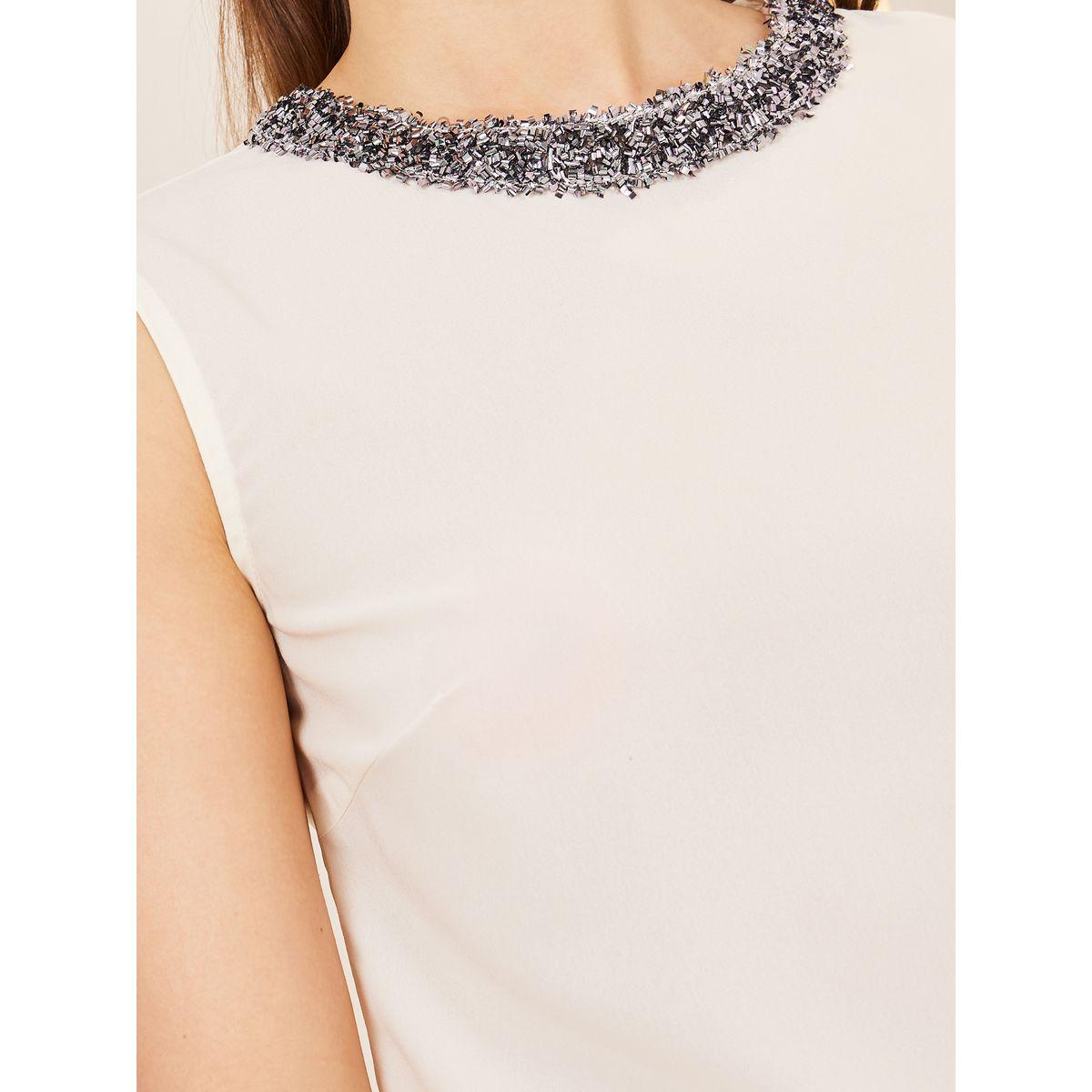 Styli Embellished Neck High Low Hem Blouse-women-clothing-shirtsandblouses-blouses-image-3