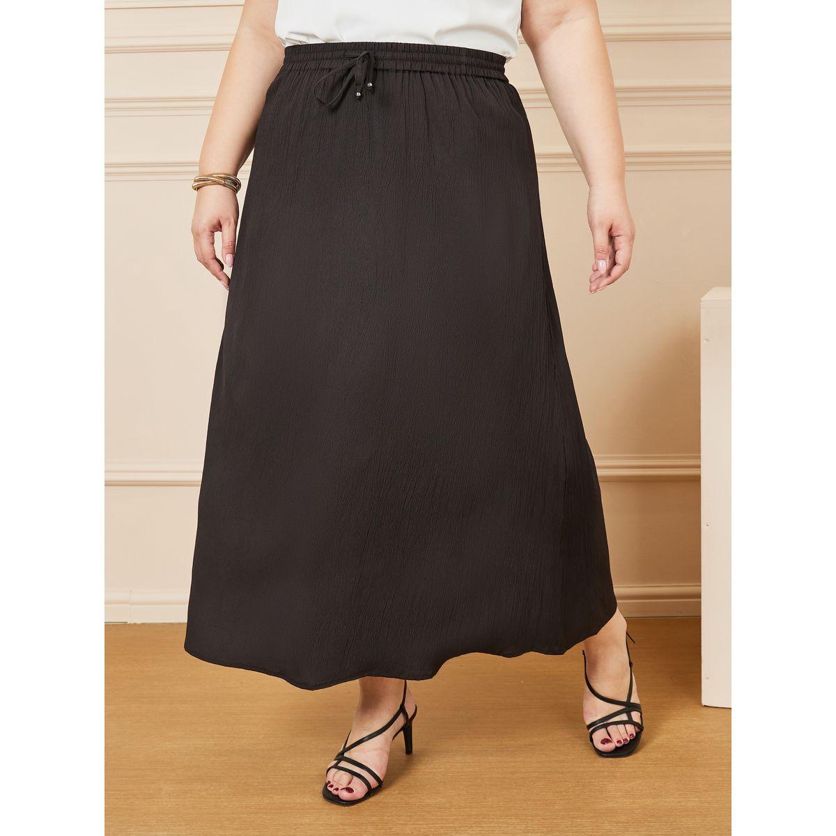 Styli Plus Textured Maxi Skirt-women-clothing-bottoms-skirts-image-1