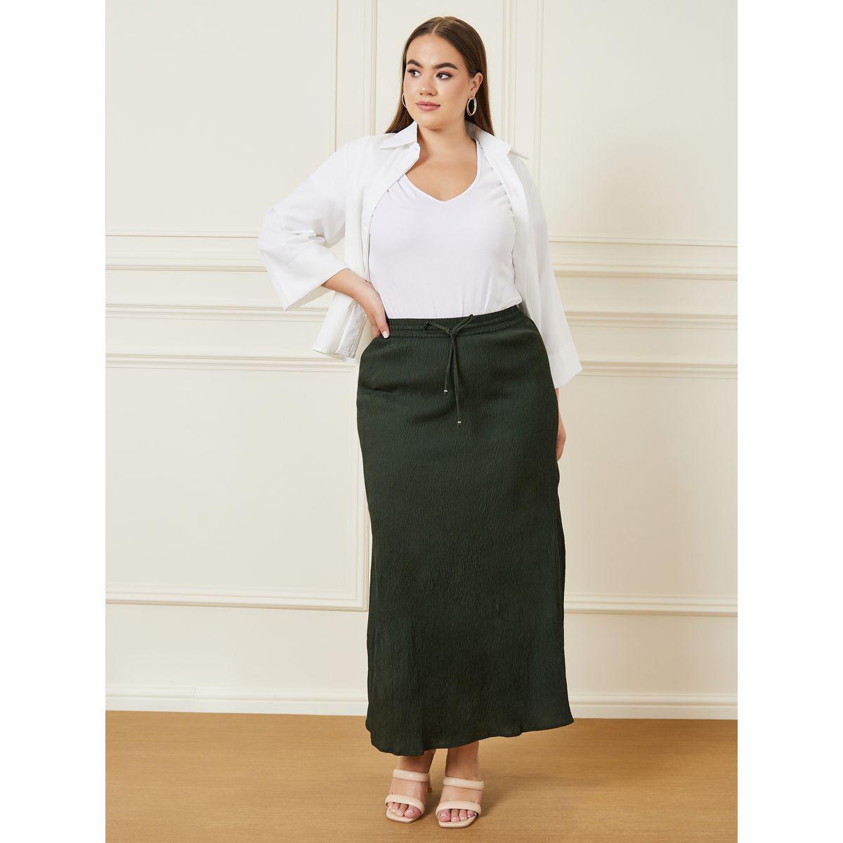 Styli Plus Crinkle Textured Maxi Skirt-women-clothing-bottoms-skirts-image-2