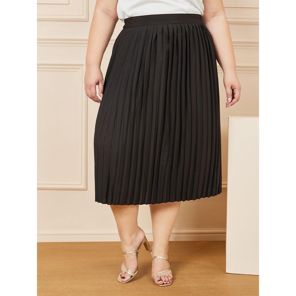 Styli Plus Pleated Midi Skirt-women-clothing-bottoms-skirts-image-1
