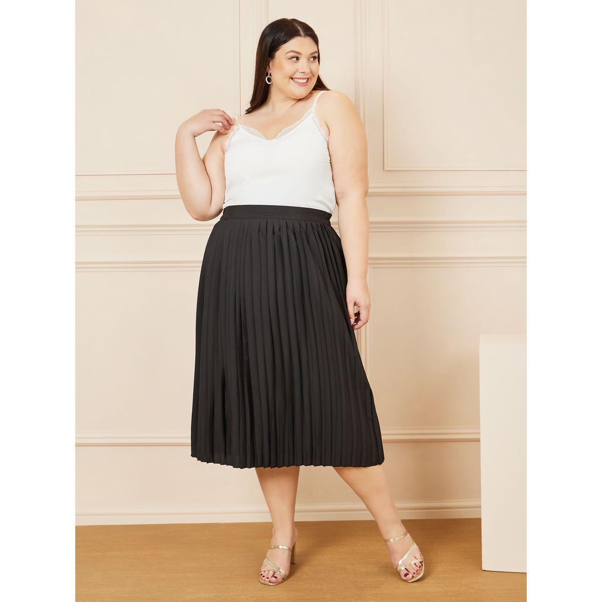 Styli Plus Pleated Midi Skirt-women-clothing-bottoms-skirts-image-2