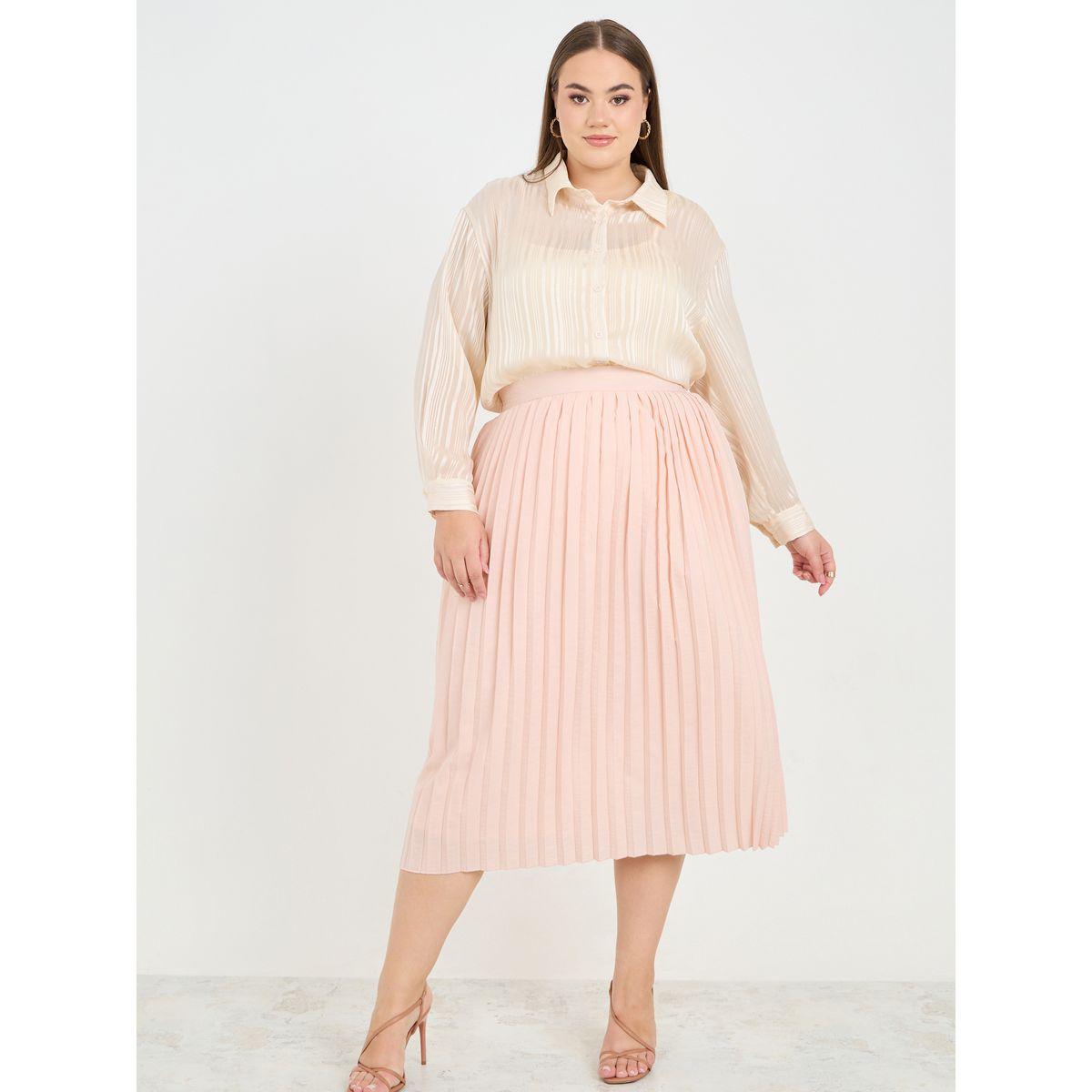 Styli Plus Size Pleated Midi Skirt-women-clothing-bottoms-skirts-image-2