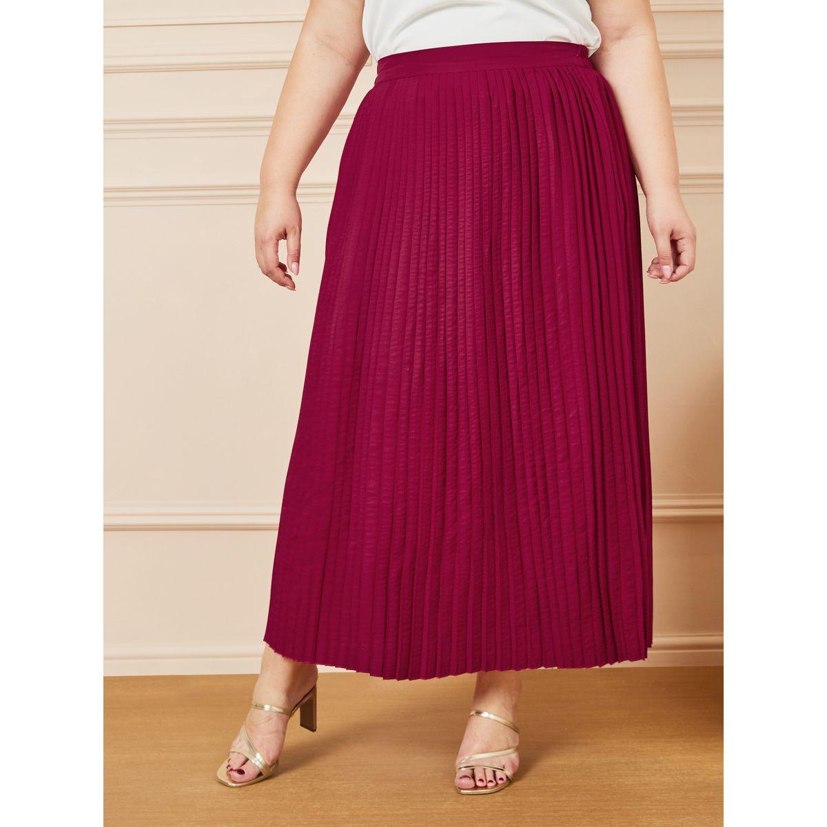 Styli Plus Pleated Maxi Skirt-women-clothing-bottoms-skirts-image-1