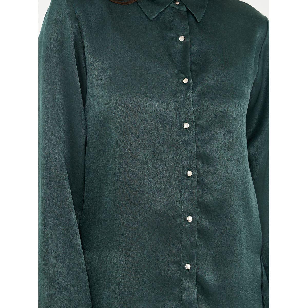 Styli Satin Solid Regular Fit Shirt-women-clothing-shirtsandblouses-shirts-image-4