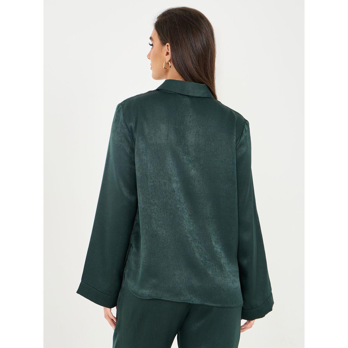 Styli Satin Solid Regular Fit Shirt-women-clothing-shirtsandblouses-shirts-image-5