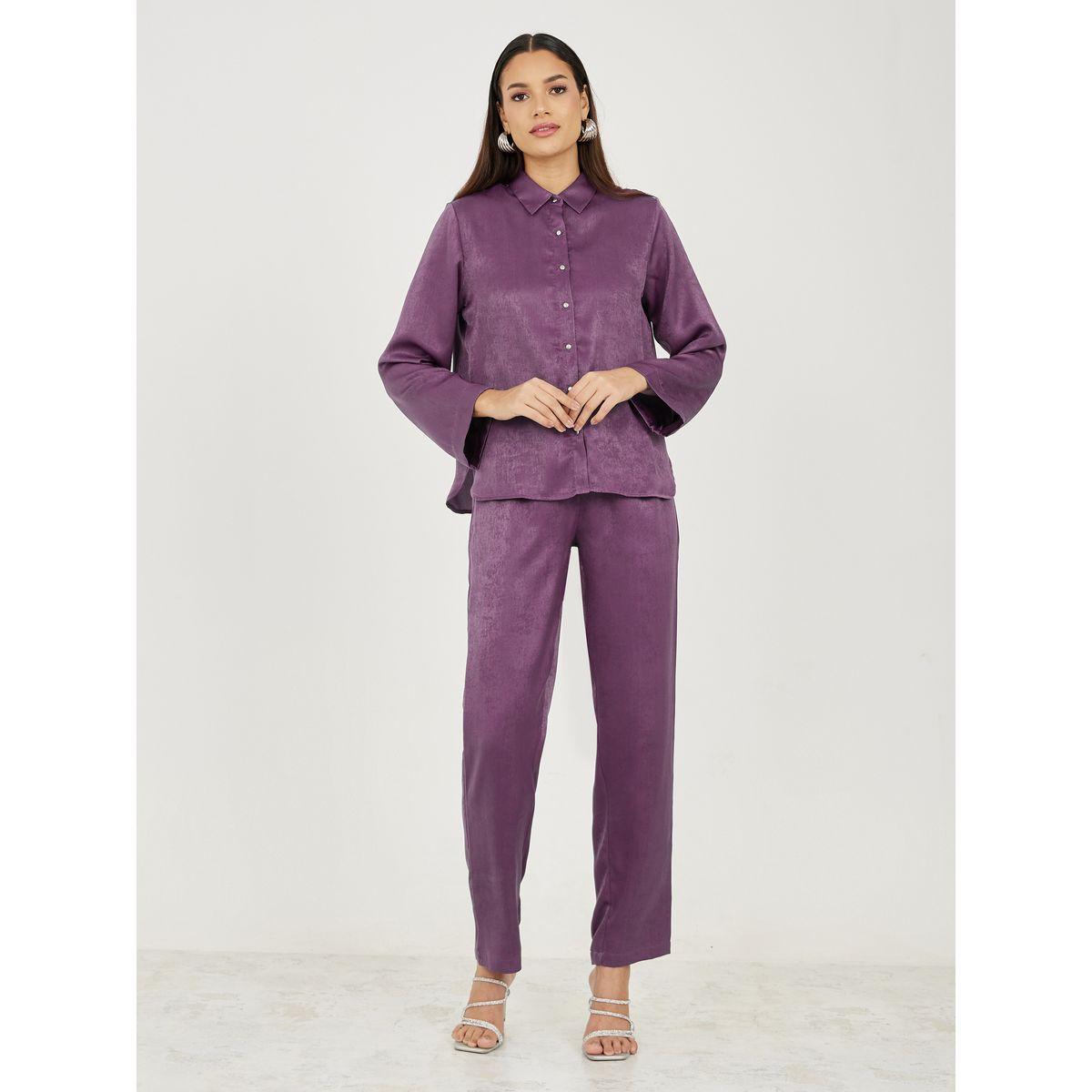 Styli Satin Solid Regular Fit Shirt-women-clothing-shirtsandblouses-shirts-image-3