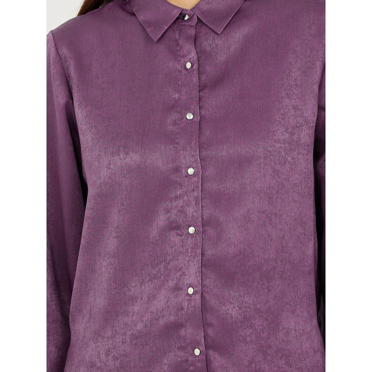 Styli Satin Solid Regular Fit Shirt-women-clothing-shirtsandblouses-shirts-image-4
