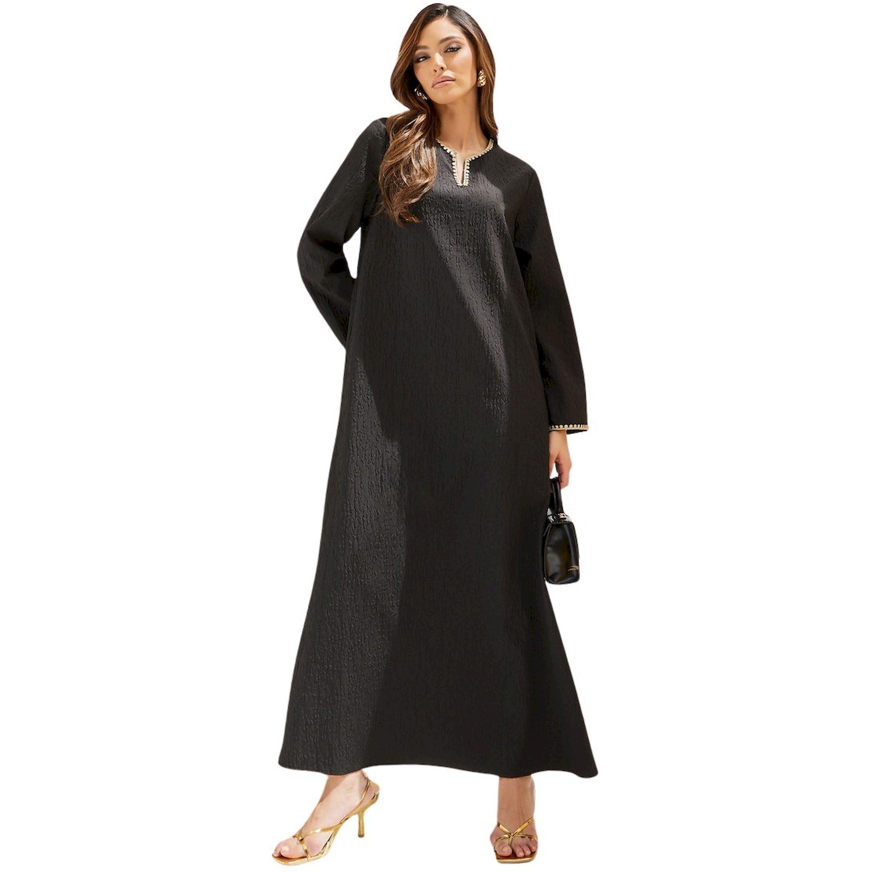 ستايلي -  جلابية منقوشة بتفاصيل دانتيل-women-arabicclothing-jalabiyas-image-1