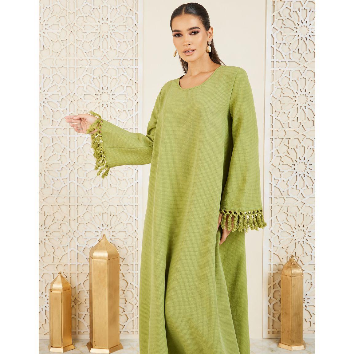 جلابية بتفاصيل بارزة الملمس-women-arabicclothing-jalabiyas-image-2