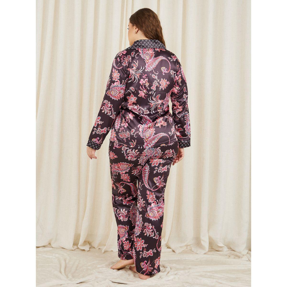 طقم من بنطال بيجاما وبلوزة بمقاس كبير-women-clothing-nightwear-pyjamas-longsets-image-6