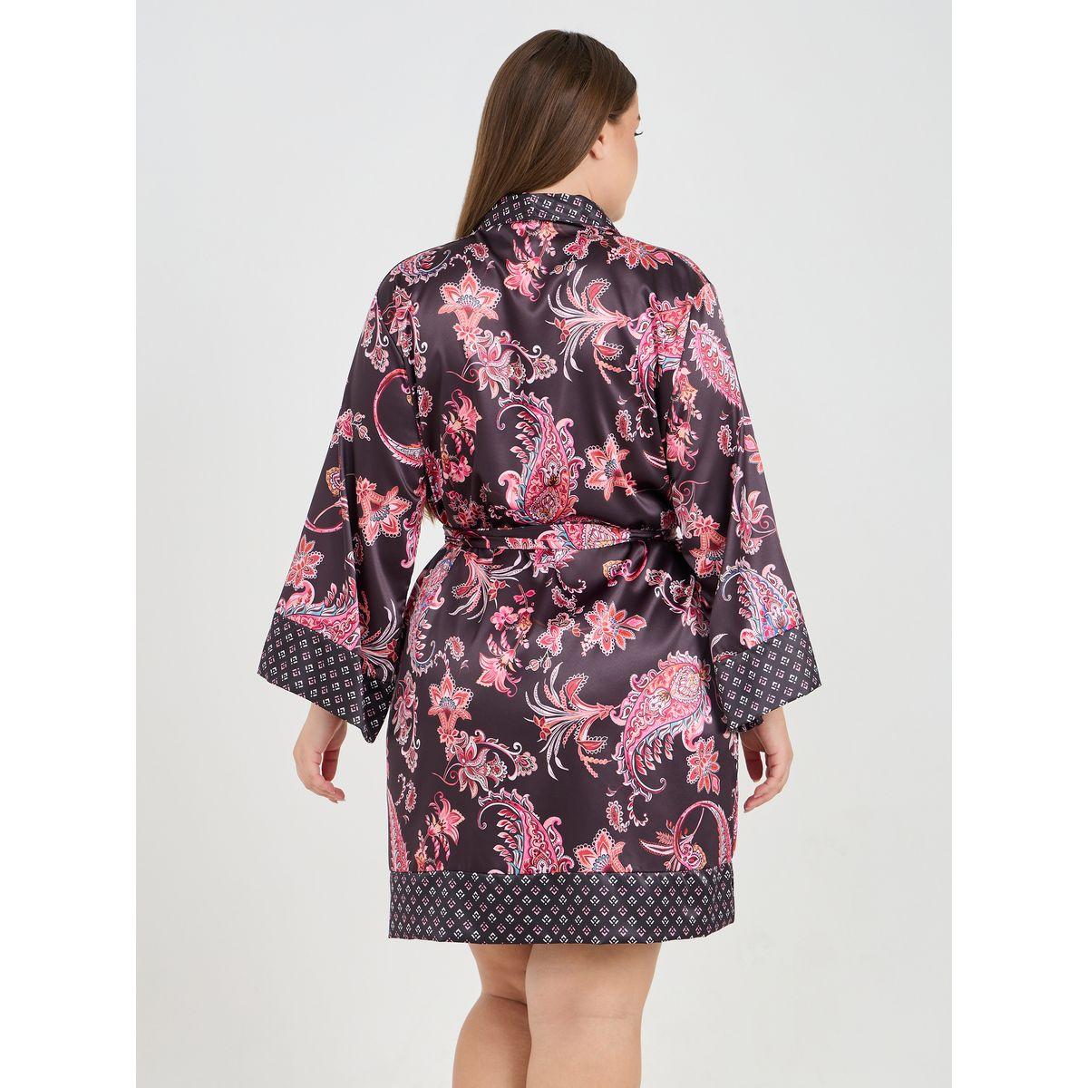 Styli Unwind Plus Satin Paisley Print Mini Robe-women-clothing-nightwear-robes-image-4