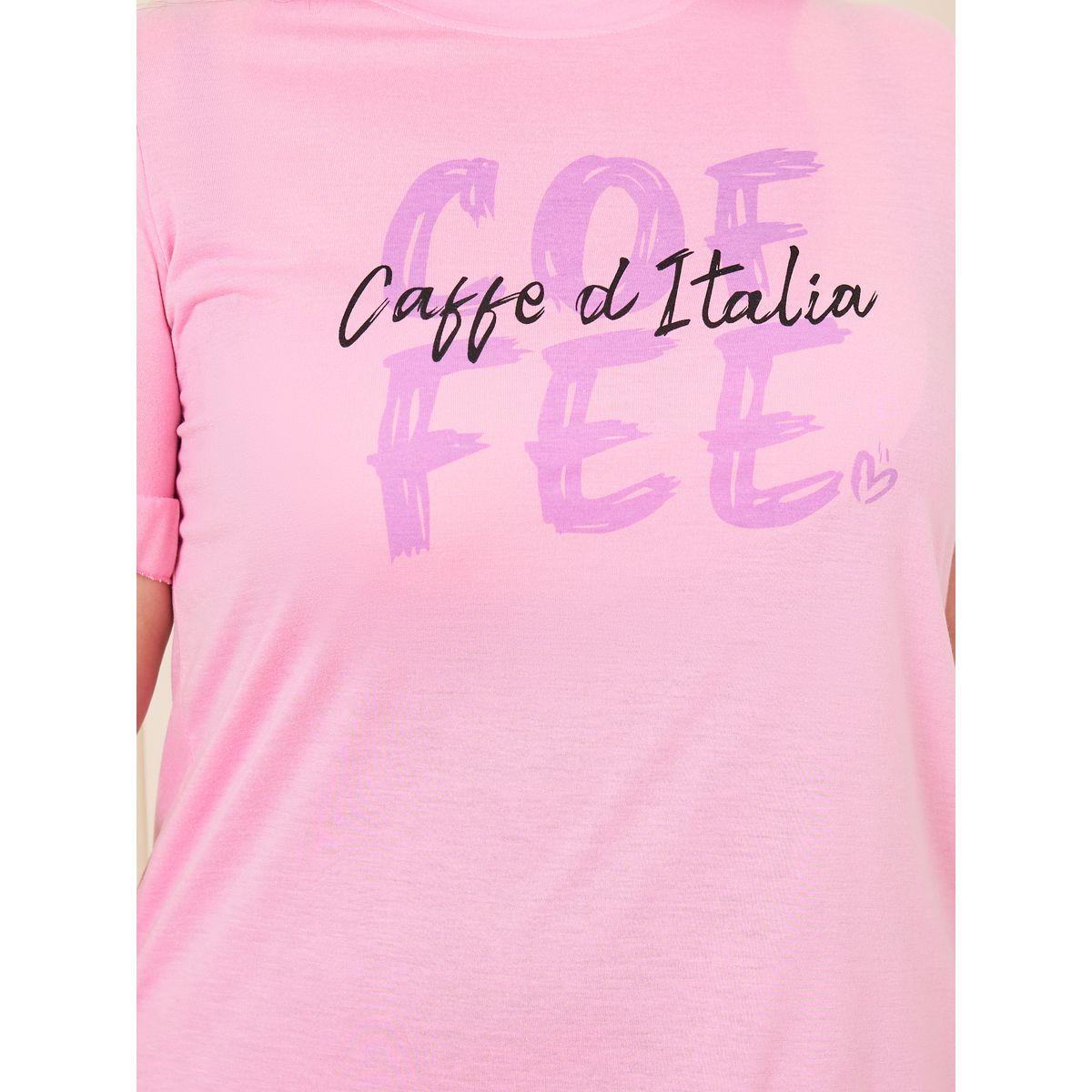 Styli Unwind Plus Coffee Slogan Print Ruffle Hem Sleep T-shirt Dress-women-clothing-nightwear-nighties-image-3