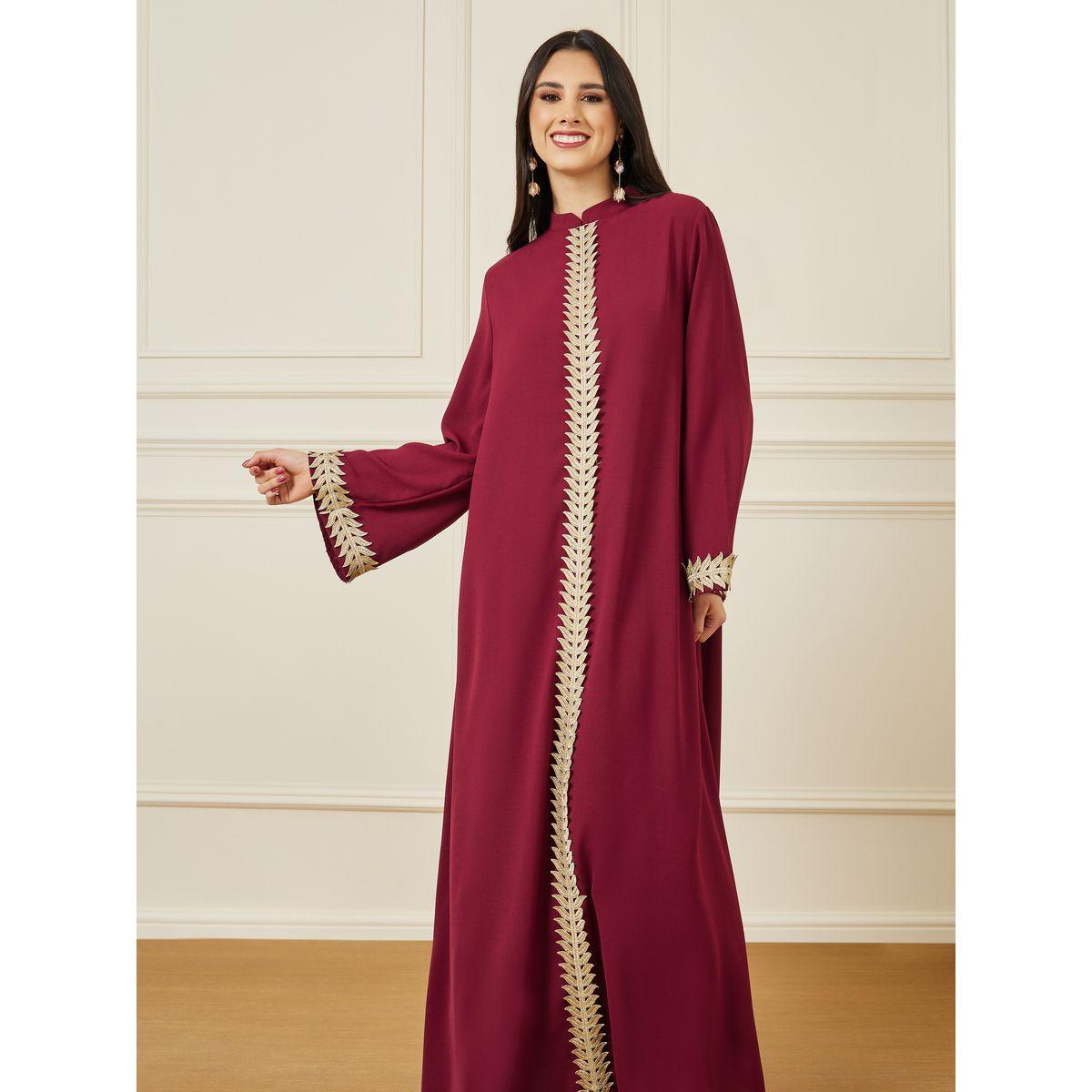 جلابية مطُرّزة بأشرطة دانتيل-women-arabicclothing-jalabiyas-image-2