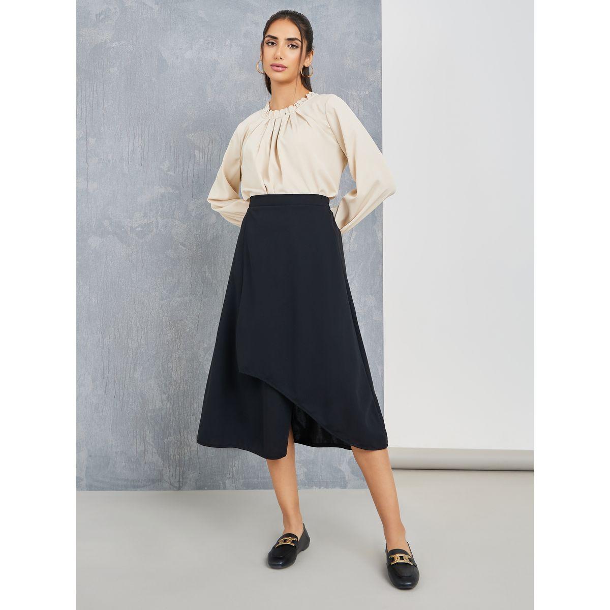بلوزة مزينة بكسرات وكشكش-women-clothing-shirtsandblouses-blouses-image-2