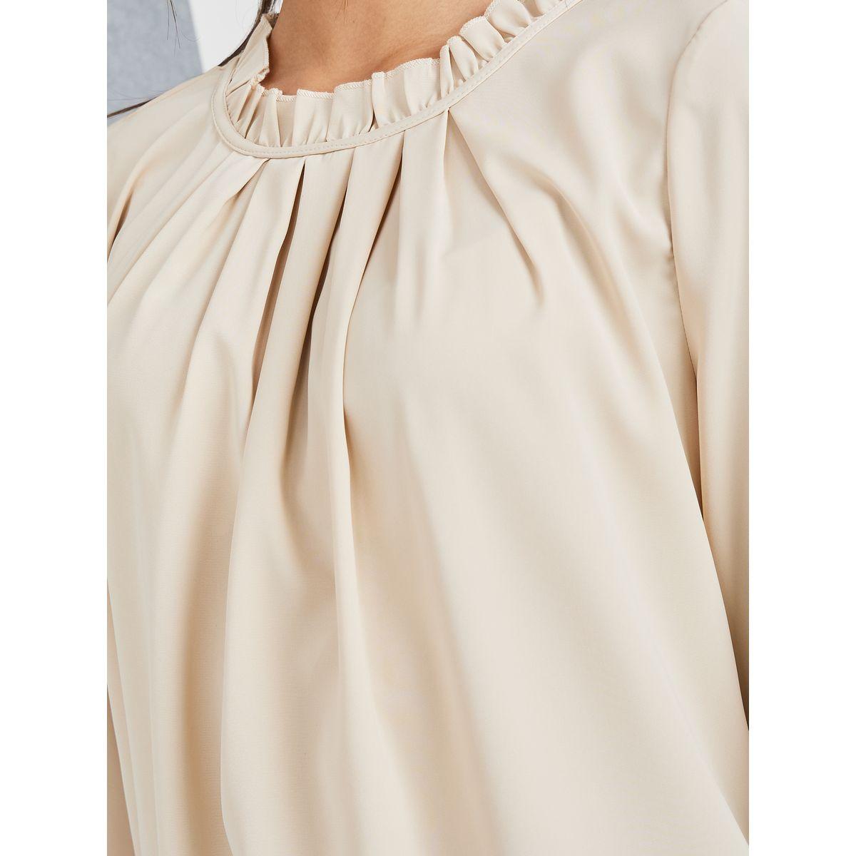 Styli Ruffled Neck Pleat Detail Blouse-women-clothing-shirtsandblouses-blouses-image-3
