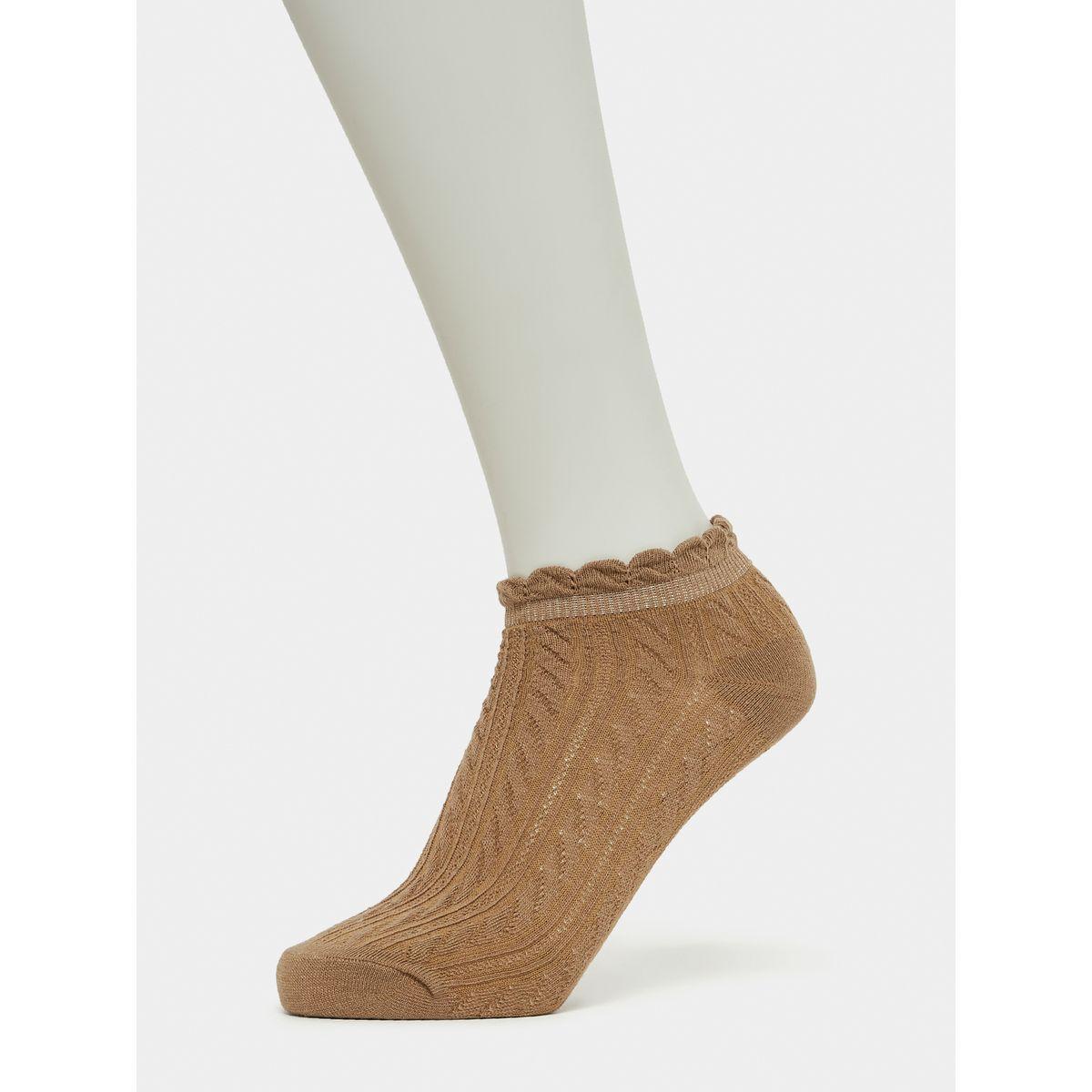 Styli Pack of 5 - Textured Knit Ankle Length Socks-women-socksandstockings-image-4