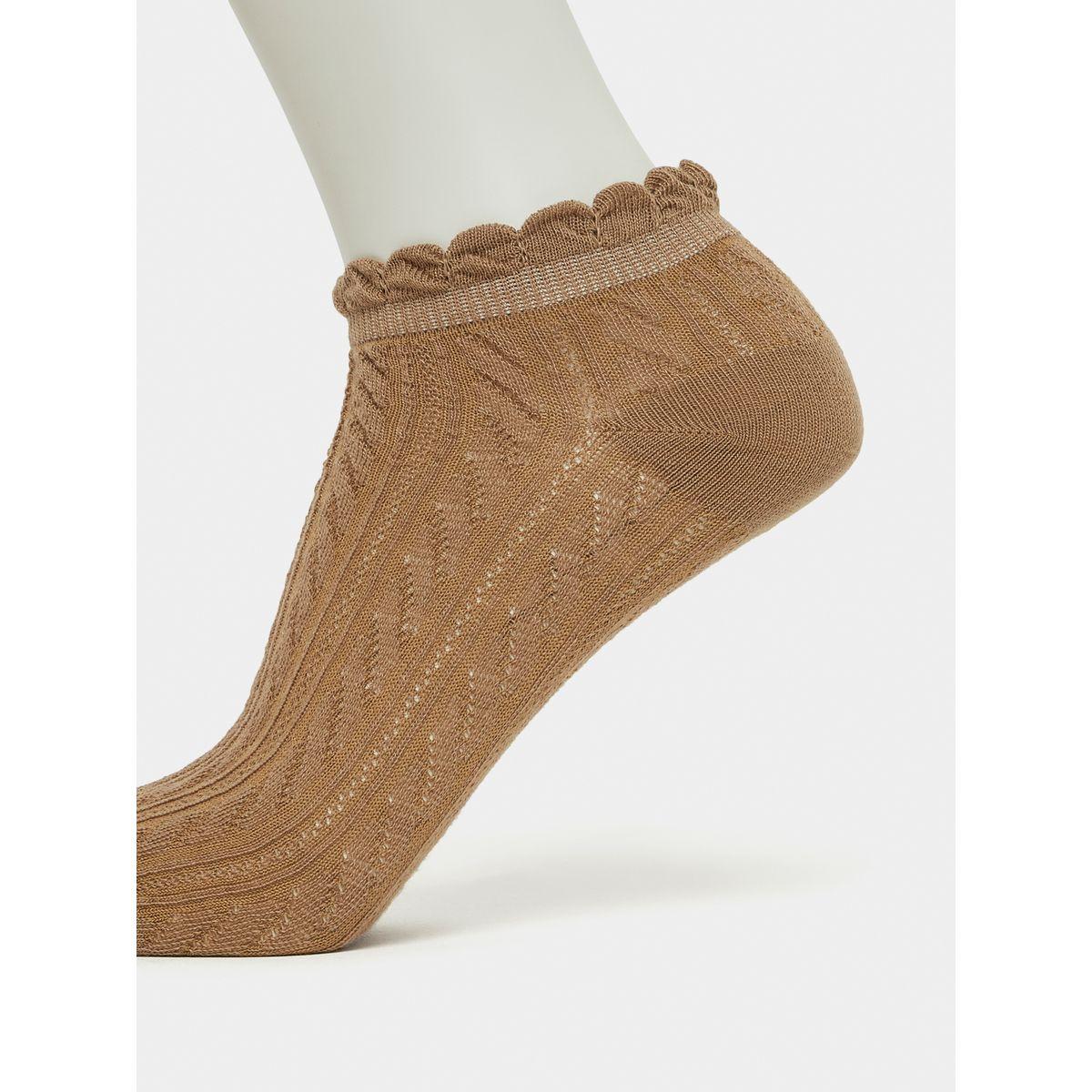 Styli Pack of 5 - Textured Knit Ankle Length Socks-women-socksandstockings-image-5