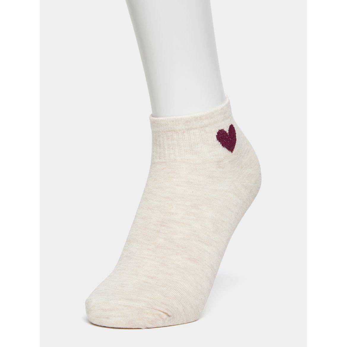 Styli Pack of 5 - Embroidered Heart Ankle Socks-women-socksandstockings-image-2