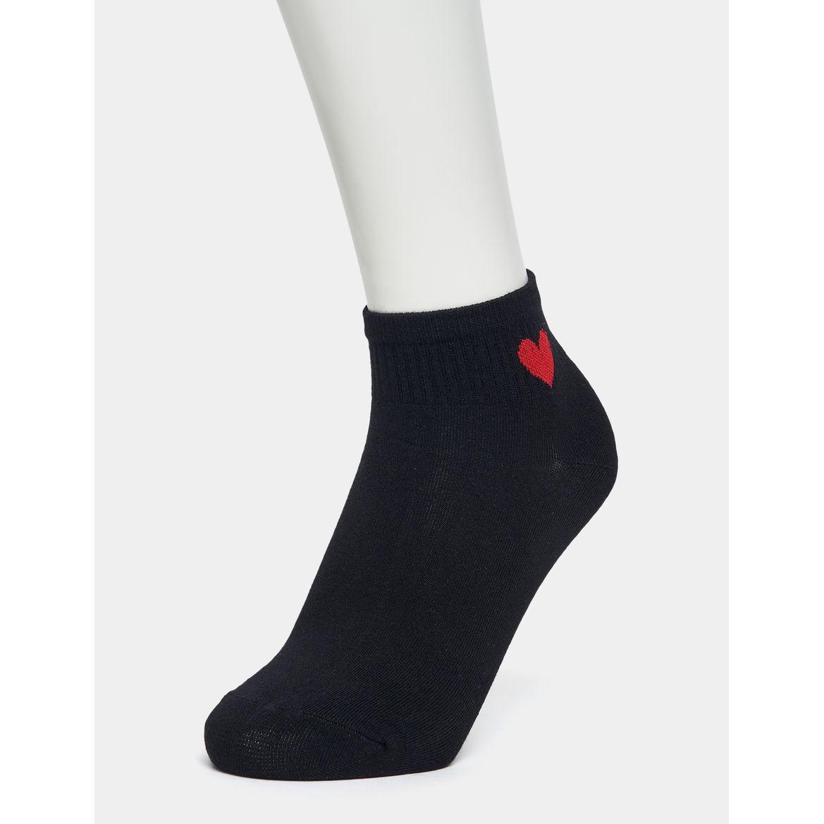 Styli Pack of 5 - Embroidered Heart Ankle Socks-women-socksandstockings-image-4