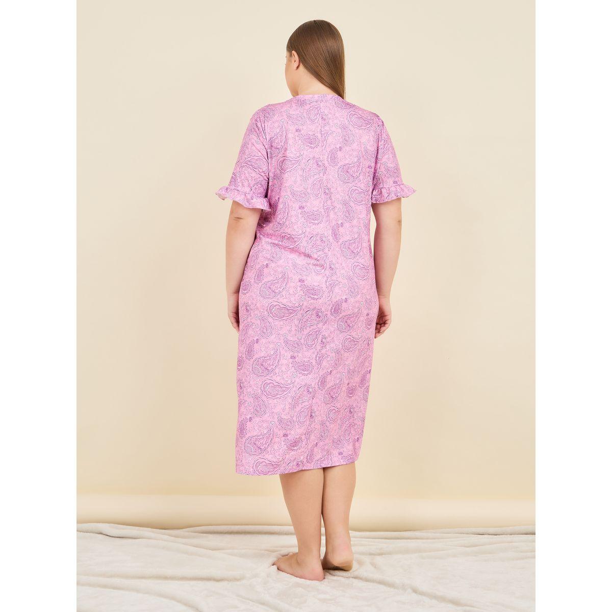 قميص نوم بمقاس كبير وطبعة بيزلي-women-clothing-nightwear-nighties-image-4