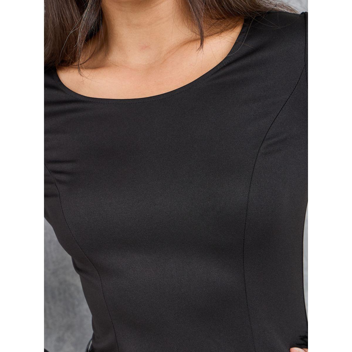 Styli Faux Feather Cuff Sleeve A-Line Midi Dress-women-clothing-dresses-image-4