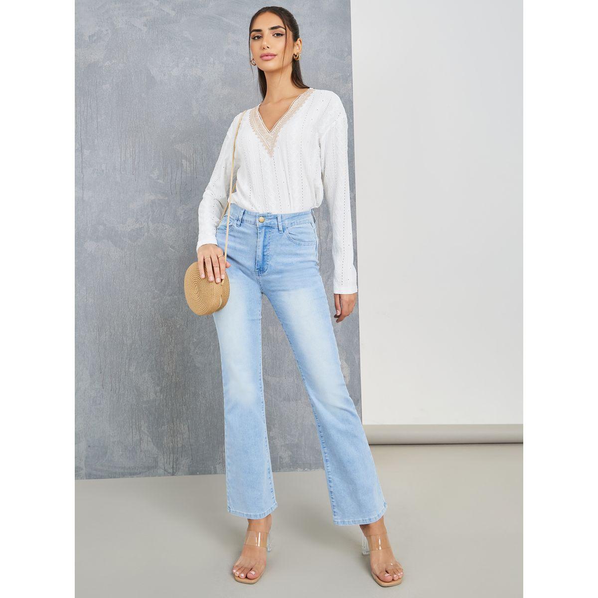 Styli Guipure Lace Detail Drop Shoulder Top-women-clothing-shirtsandblouses-blouses-image-2