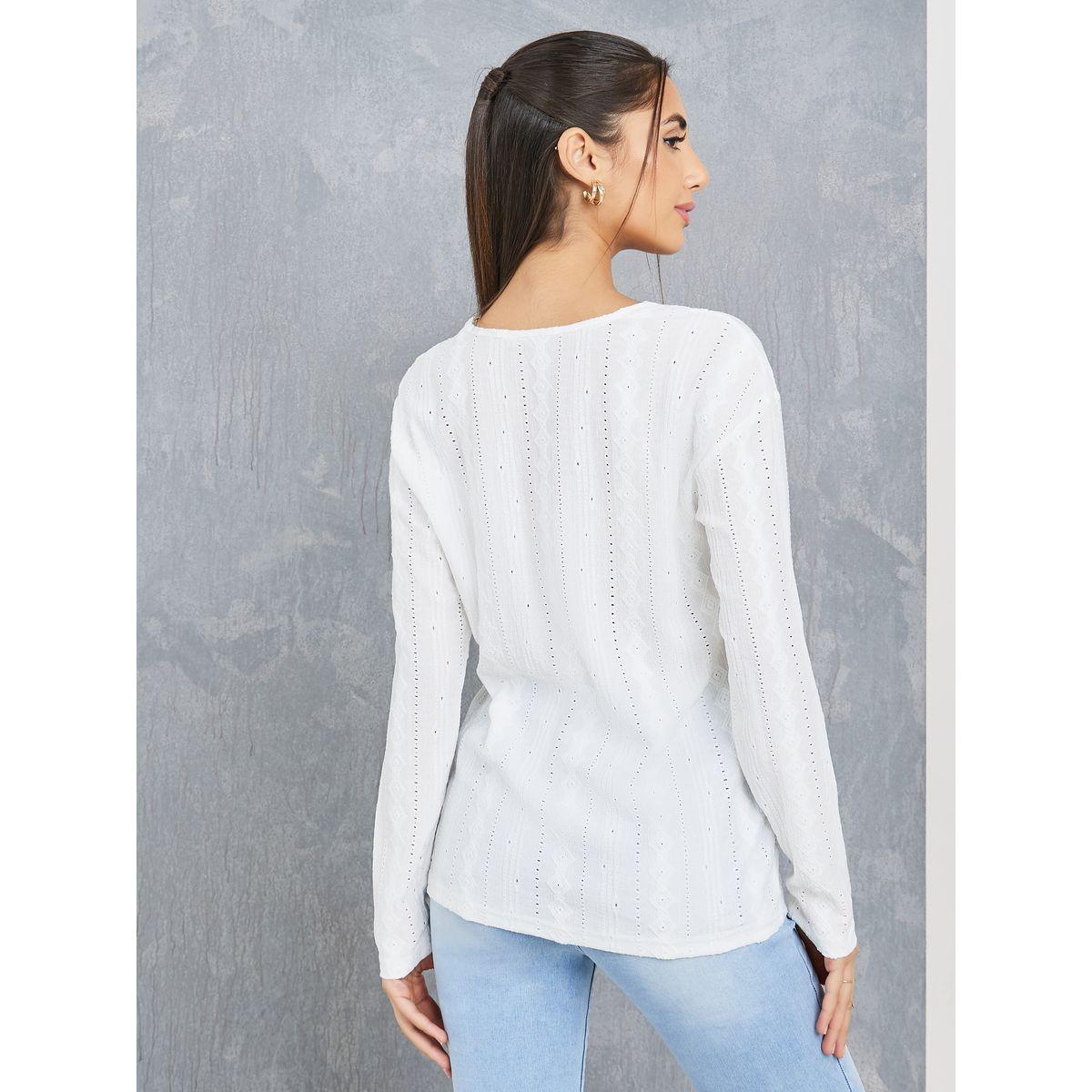 Styli Guipure Lace Detail Drop Shoulder Top-women-clothing-shirtsandblouses-blouses-image-5