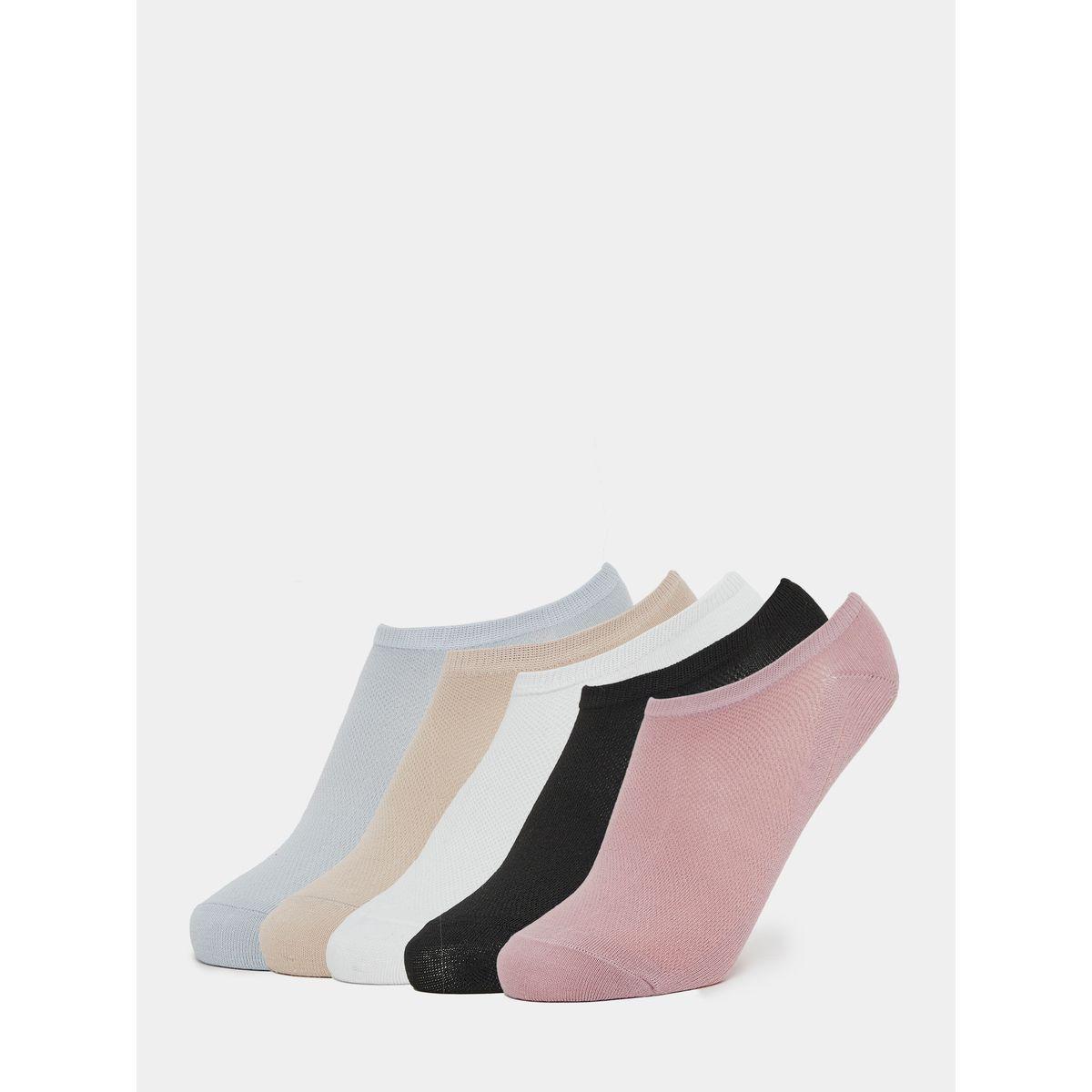 Styli Pack of 5 - Solid Ankle Socks-women-socksandstockings-image-1