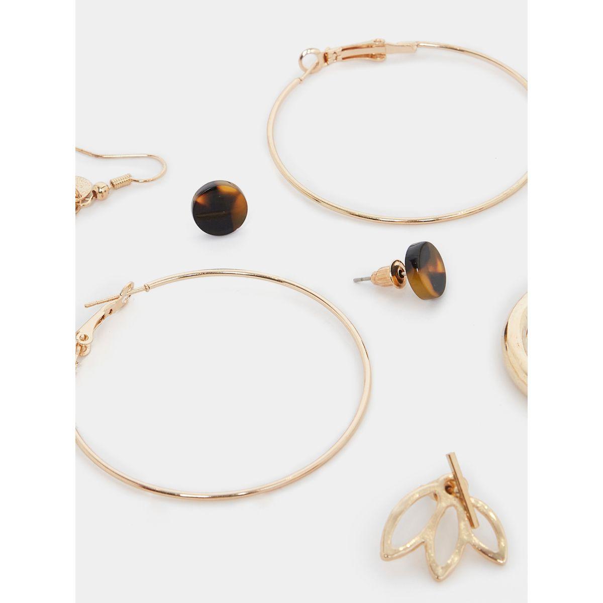 Styli Set of 6 - Tassel Hoop and Stud Earrings-women-watchesandjewellery-jewellery-earrings-image-3
