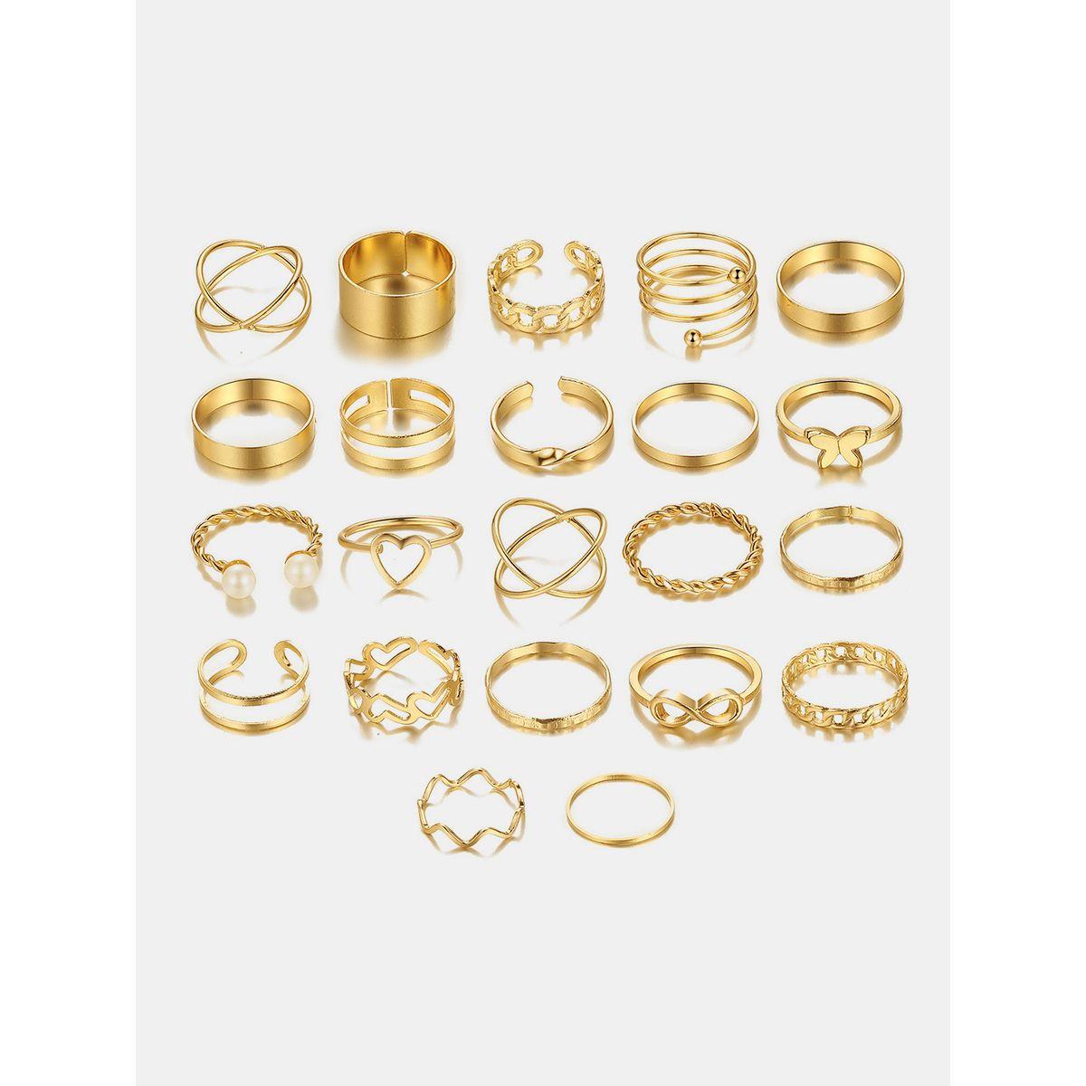 مجموعة من 22 خاتم كاجوال-women-watchesandjewellery-jewellery-rings-image-1