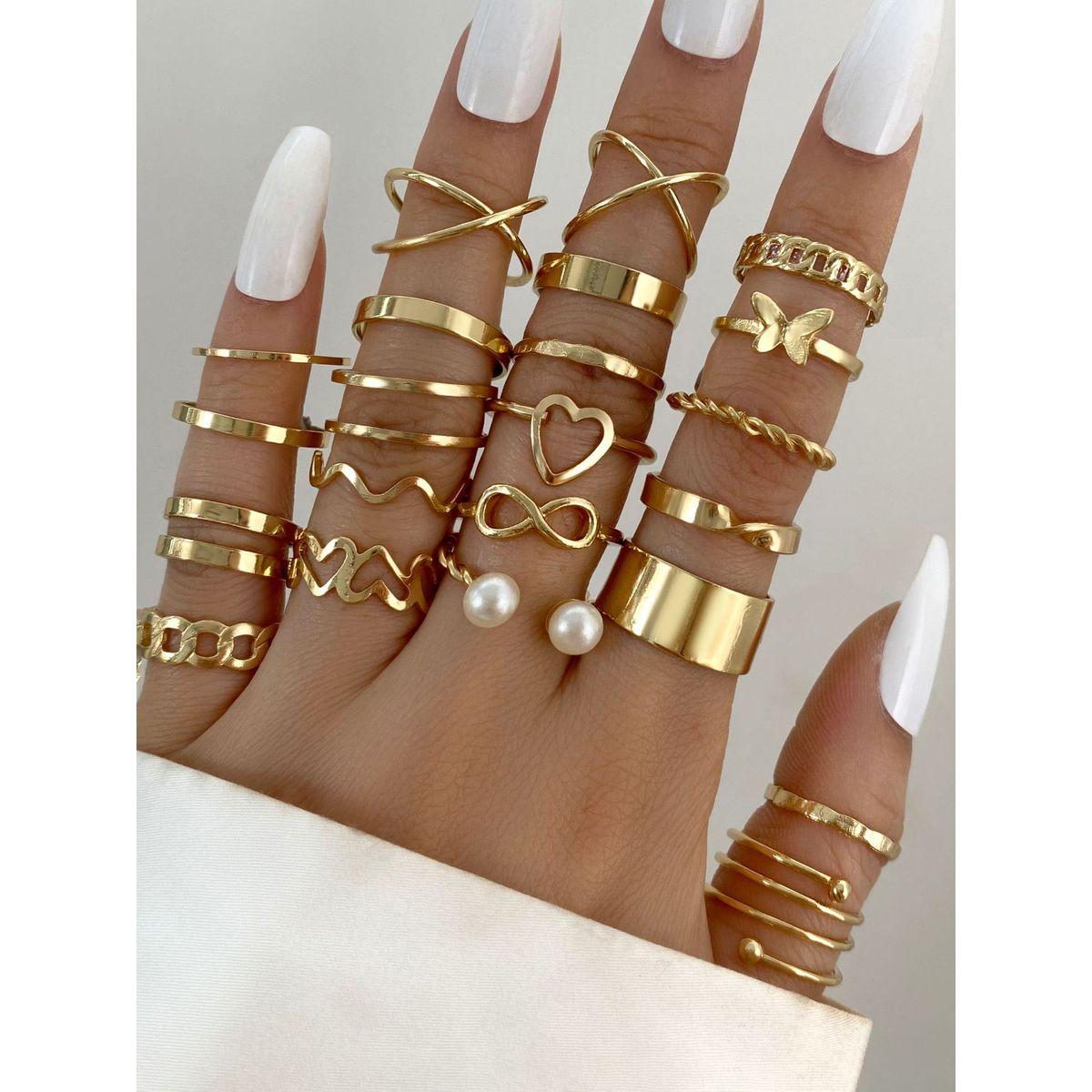 مجموعة من 22 خاتم كاجوال-women-watchesandjewellery-jewellery-rings-image-3