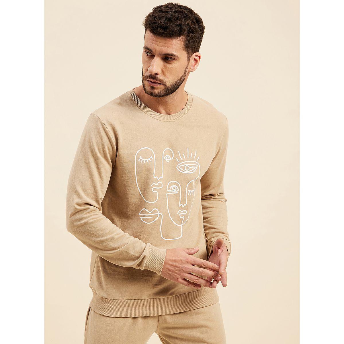 Outline Graphic Print Regular Fit Sweatshirt-men-winterwear-hoodiesandsweatshirts-image-1