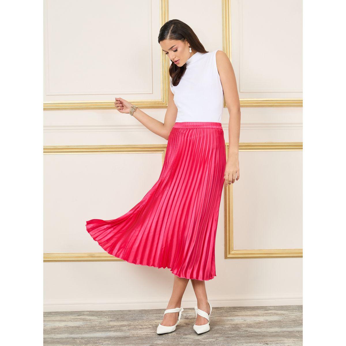 Styli Satin High Rise Pleated Midi Skirt-women-clothing-bottoms-skirts-image-2
