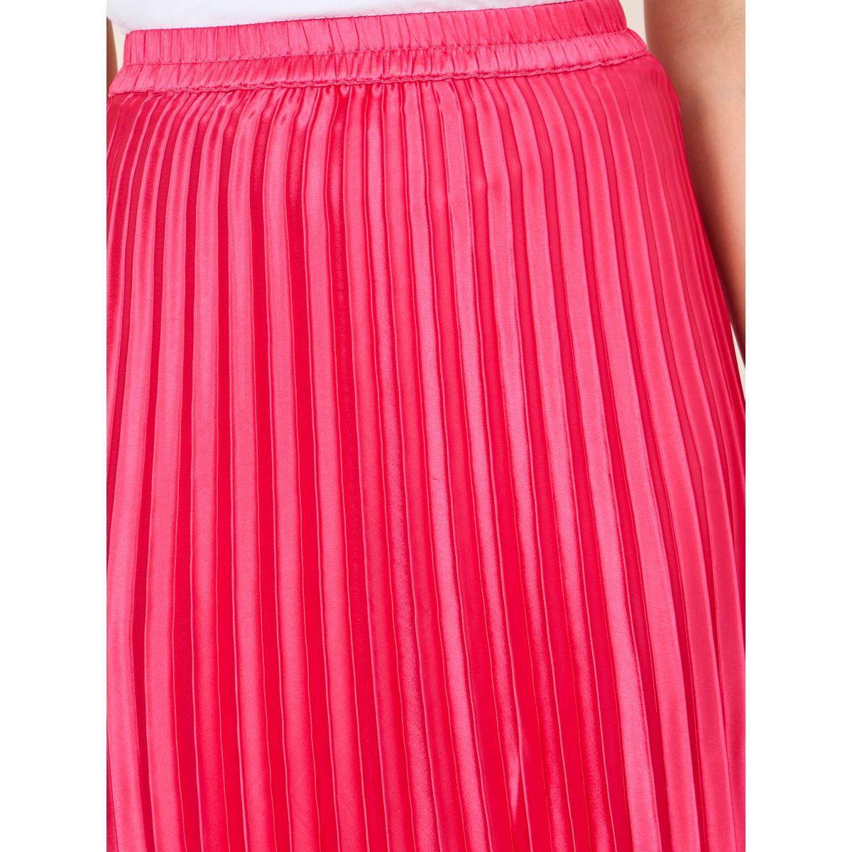 تنورة ميدي ساتان بكسرات وخصر مرتفع-women-clothing-bottoms-skirts-image-3