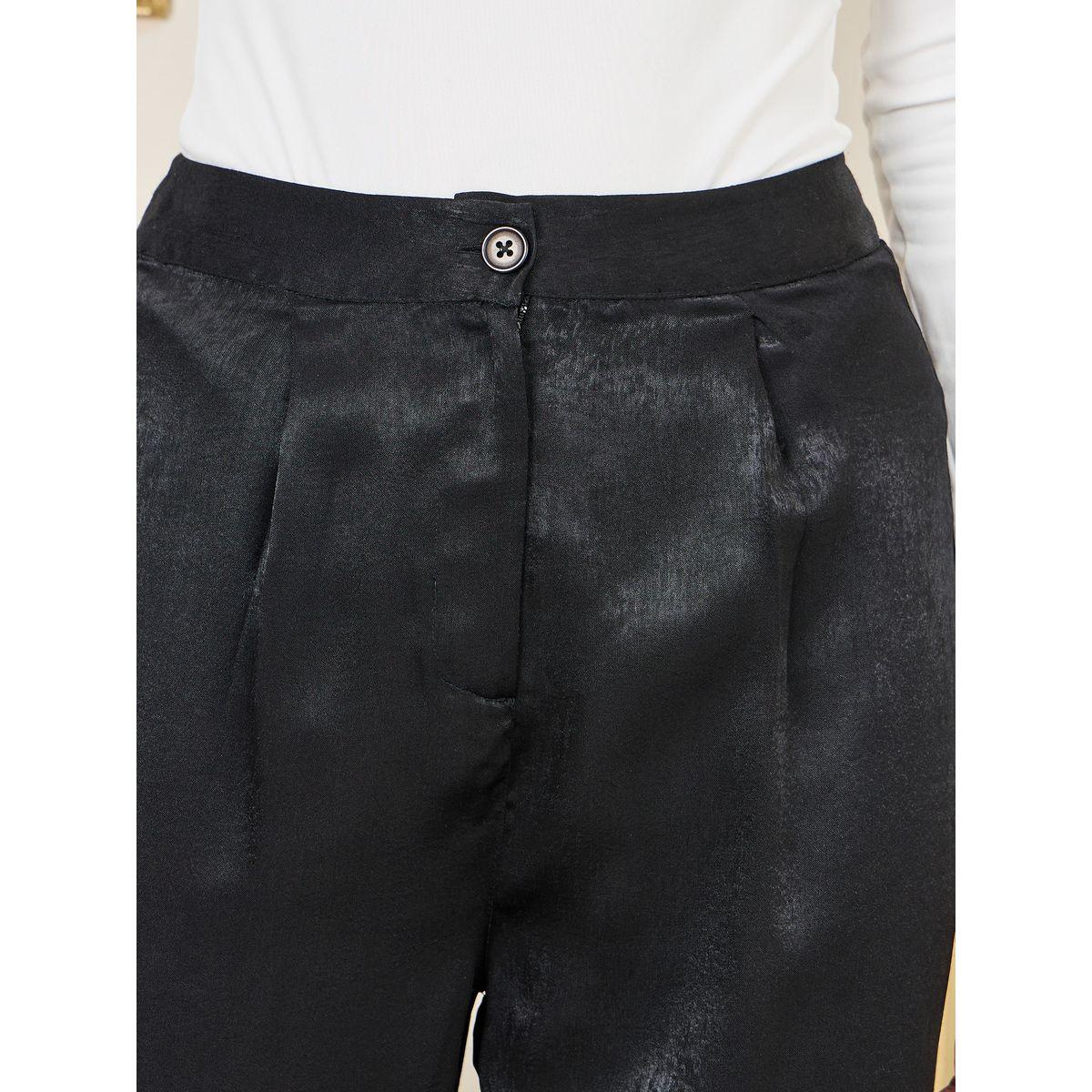 بنطال ساتان بارجل مستقيمة وخصر عالي-women-clothing-bottoms-trousers-image-3