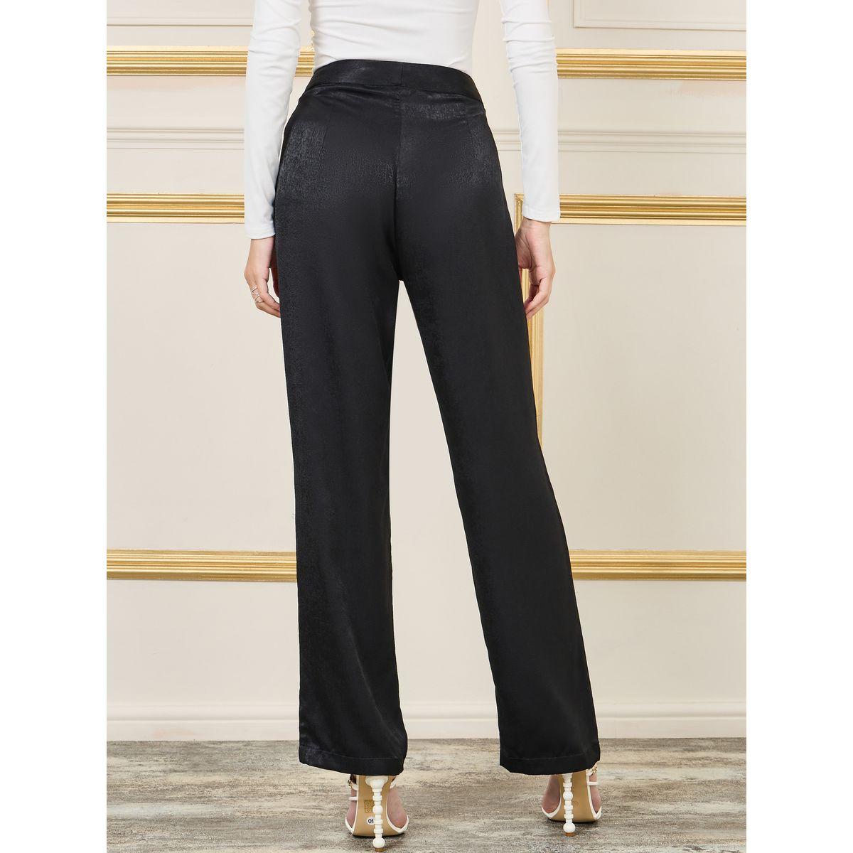 بنطال ساتان بارجل مستقيمة وخصر عالي-women-clothing-bottoms-trousers-image-4