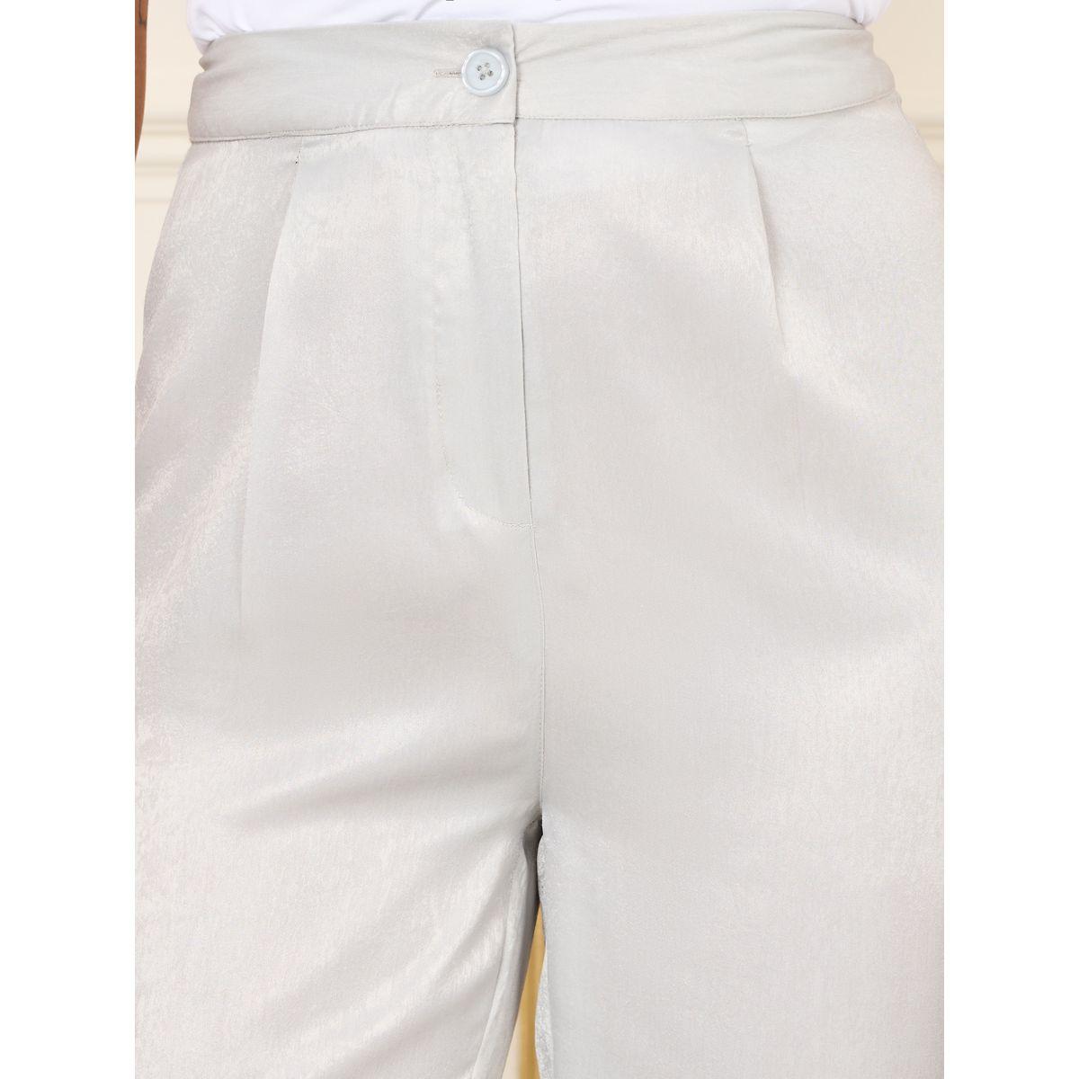 بنطال ساتان بارجل مستقيمة وخصر عالي-women-clothing-bottoms-trousers-image-3