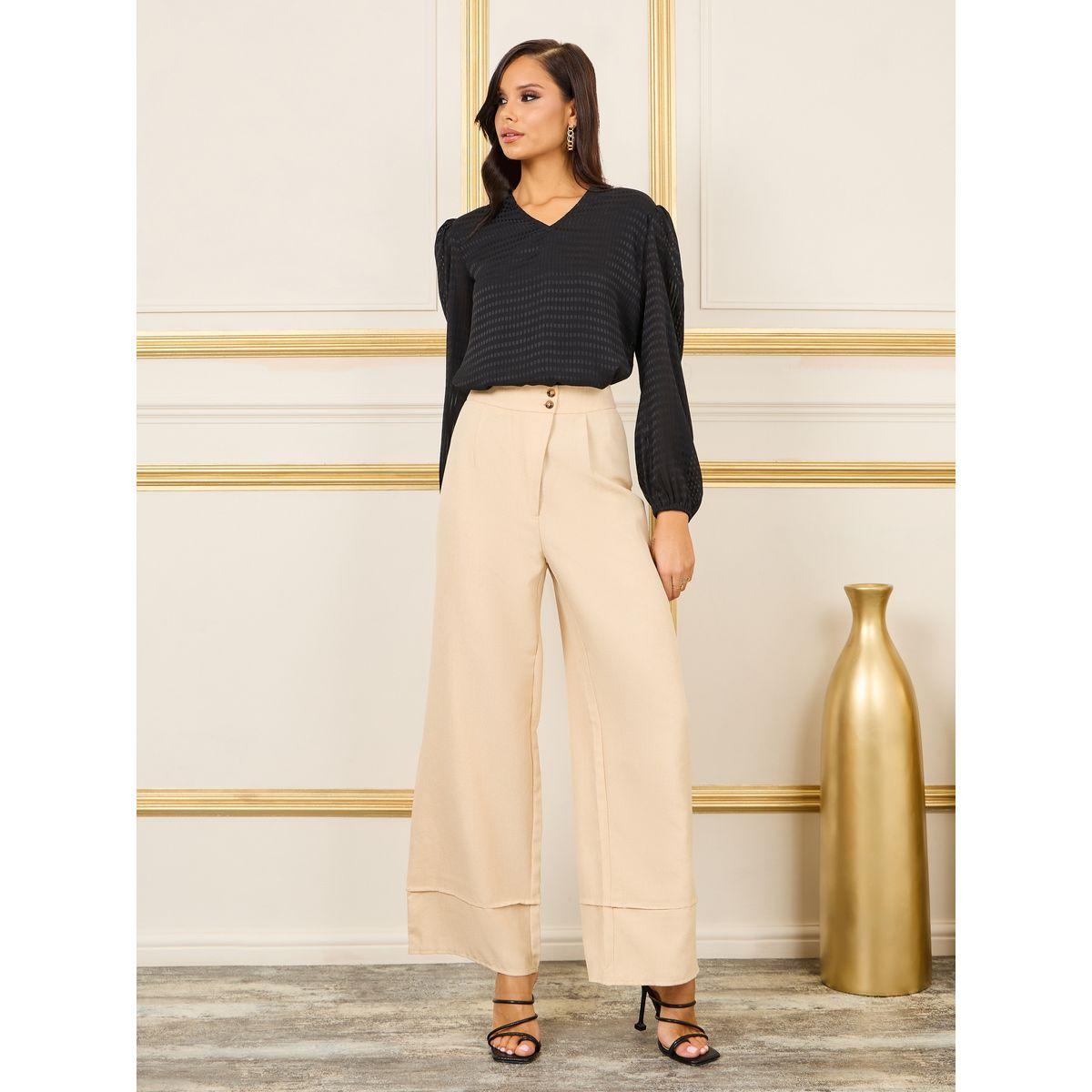 بلوزة واسعة مطبعة بمربعات-women-clothing-shirtsandblouses-blouses-image-3