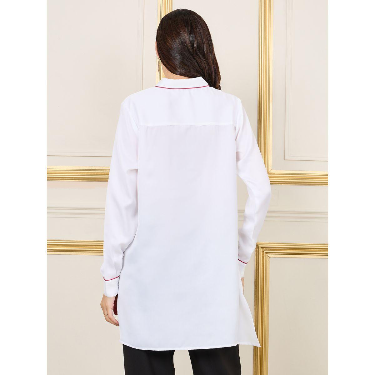 Styli Oversized Contrast Piped Detail Tunic Shirt-women-clothing-shirtsandblouses-shirts-image-4