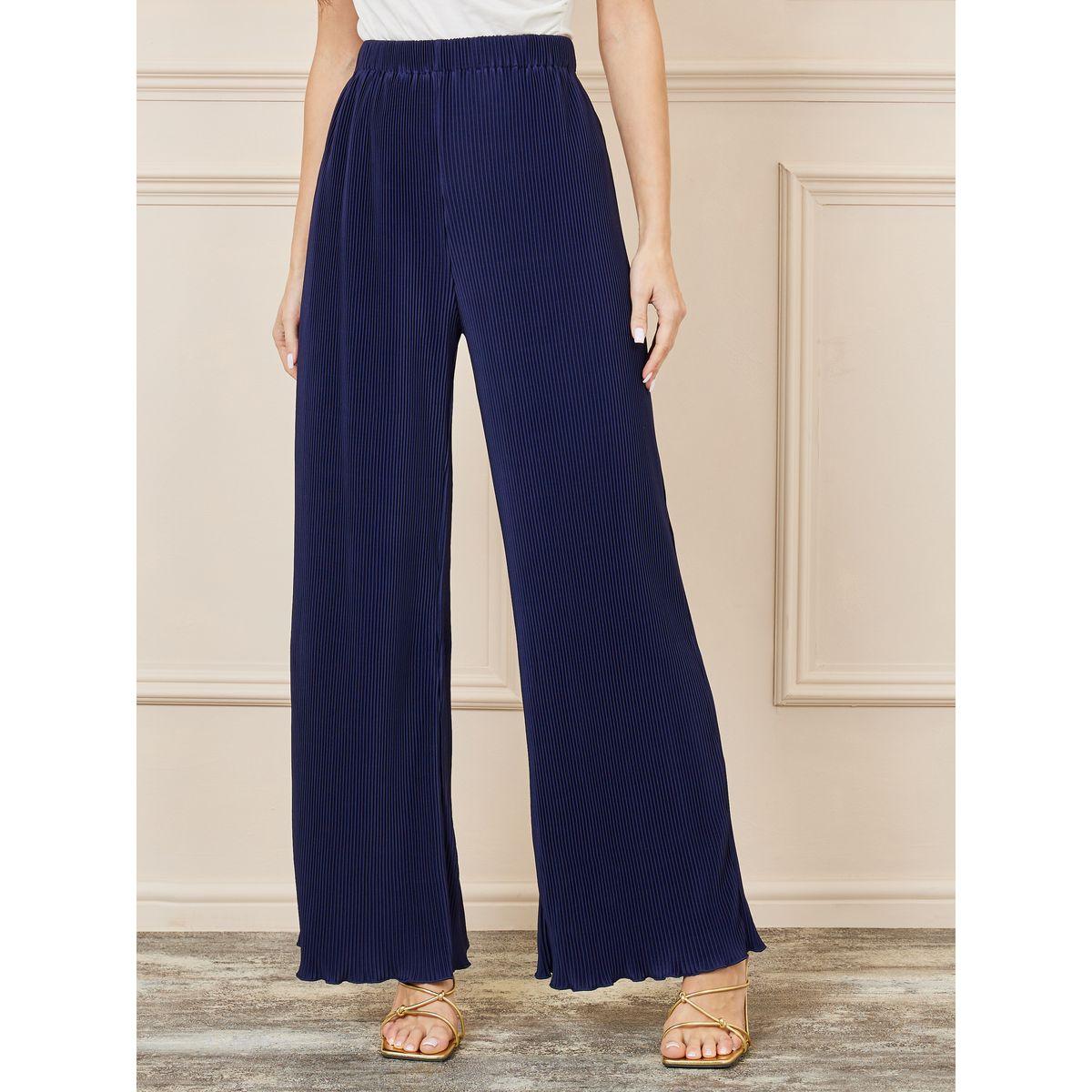 بنطال بليسيه بقصة مريحة-women-clothing-bottoms-trousers-image-1