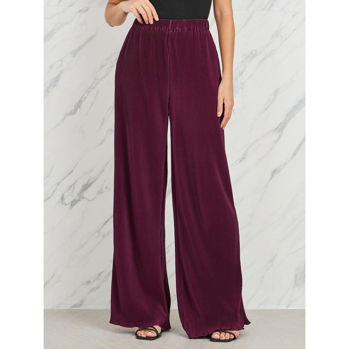 Styli Plisse Relaxed Fit Pants-women-clothing-bottoms-trousers-image-1