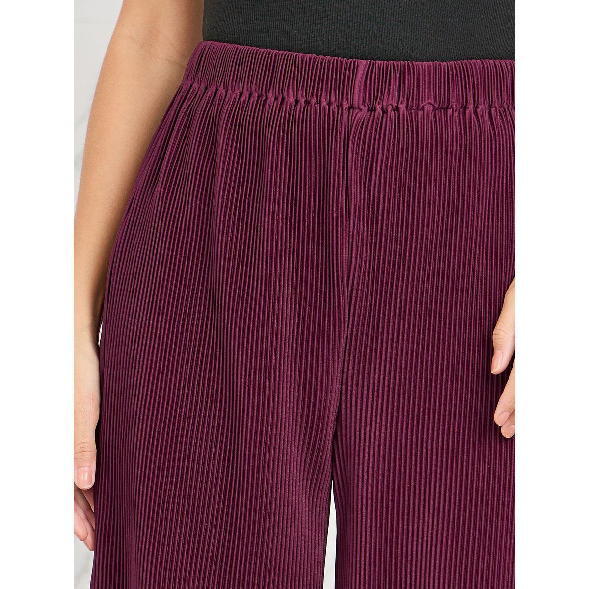 بنطال بليسيه بقصة مريحة-women-clothing-bottoms-trousers-image-3