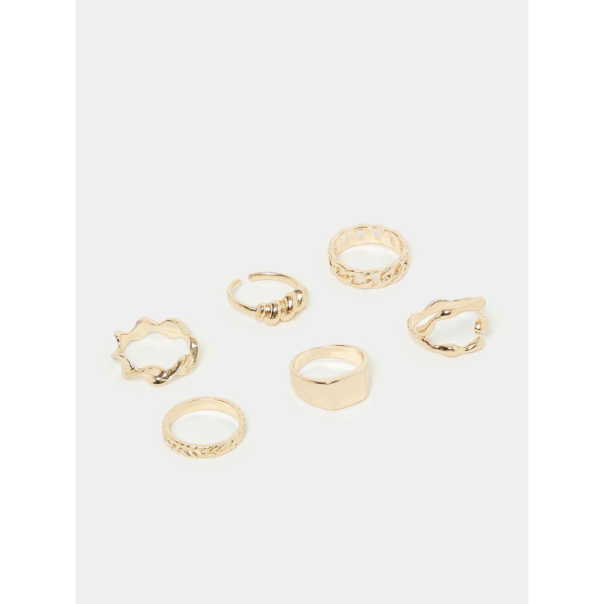 مجموعة من 6 خواتم كاجوال-women-watchesandjewellery-jewellery-rings-image-1