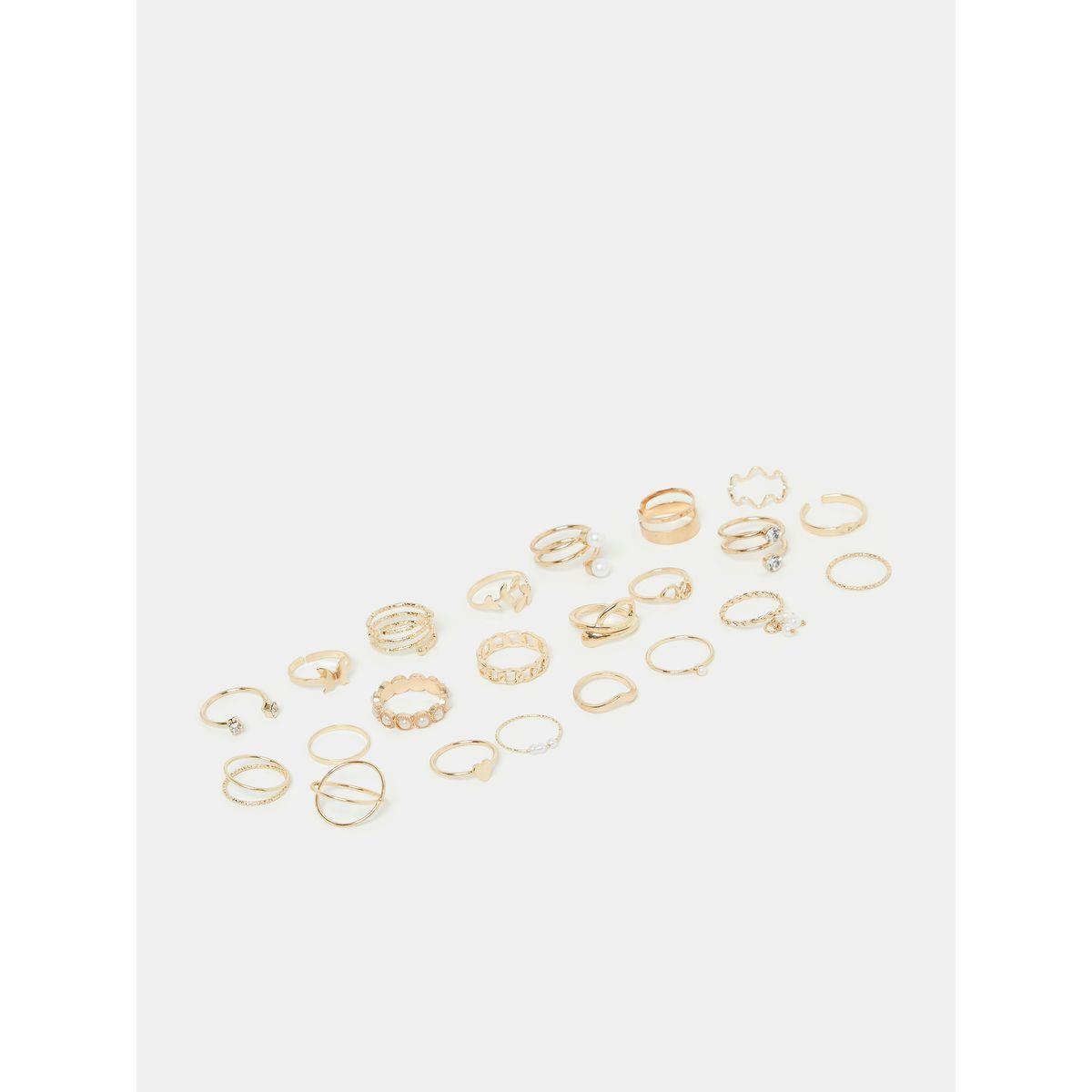 مجموعة من 24 خاتم متنوع-women-watchesandjewellery-jewellery-rings-image-1